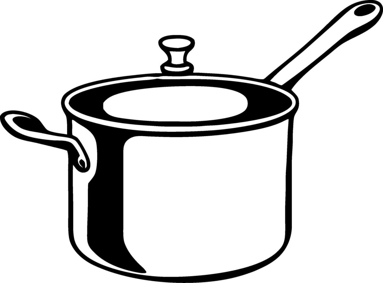High Detail Cooking Pot Illustration for Culinary Designs and Recipe Graphics vector