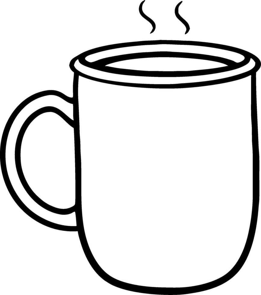 Cozy Coffee Mug with Steaming Hot Beverage Perfect for Illustrations and DIY Projects vector