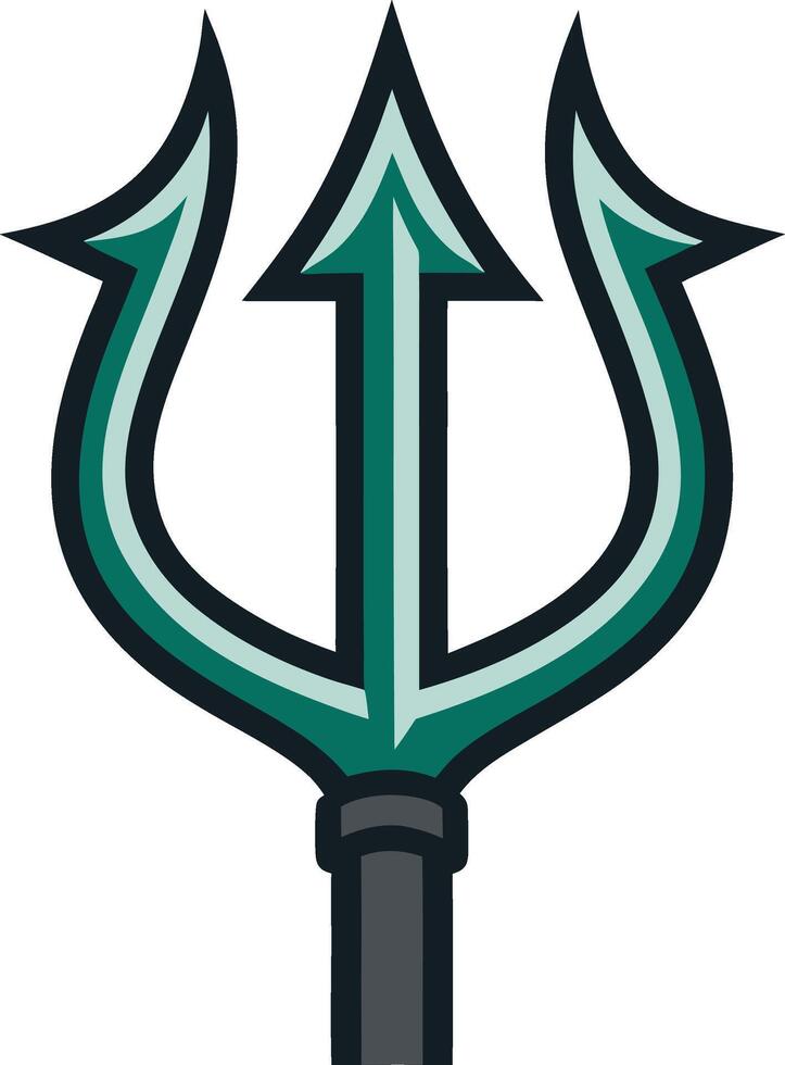 Stylized Trident Design for Nautical Themes and Creative Projects vector