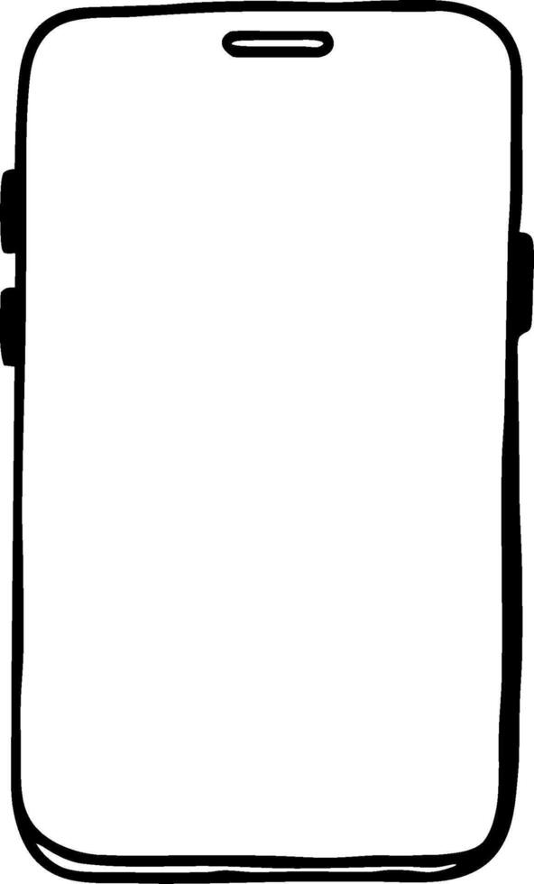 Minimalist Smartphone Design for Modern and Illustration Projects vector