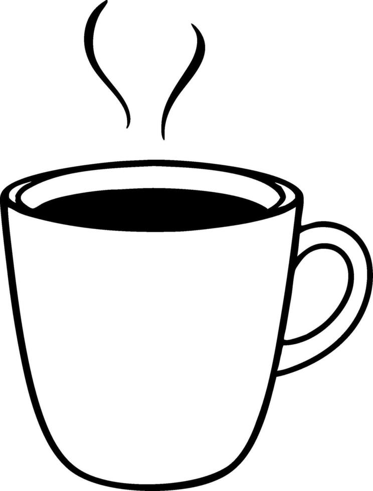 Hot Beverage Cup with Steam Rising Perfect for Illustrations and Creative Projects vector
