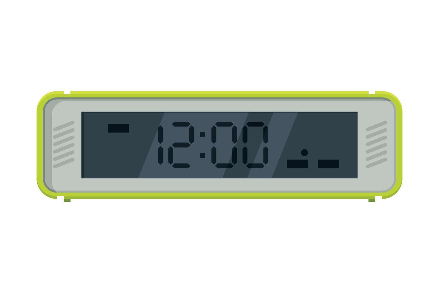 Digital Table Alarm Clock, Modern Electronic Time Measuring Instrument Illustration vector