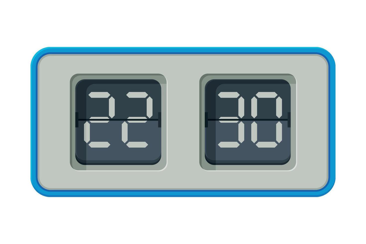Vintage Flip Clock, Retro Style Time Measuring Instrument Illustration vector