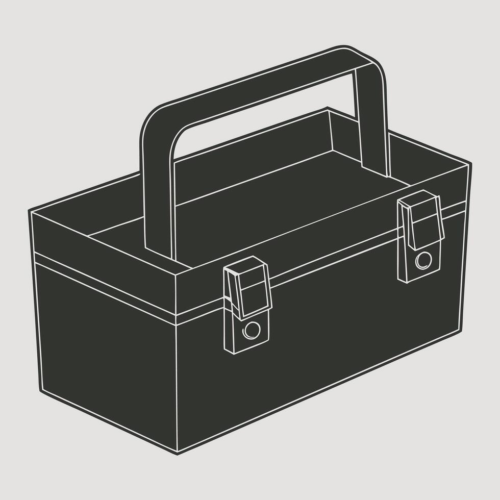 Toolbox Silhouette for Engineering and Fix-It Concepts vector
