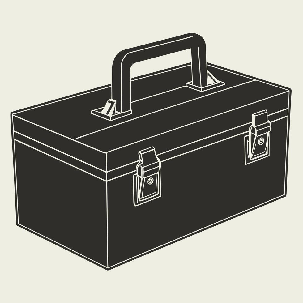 Utility Toolbox Silhouette for Minimalist Design Aesthetics vector