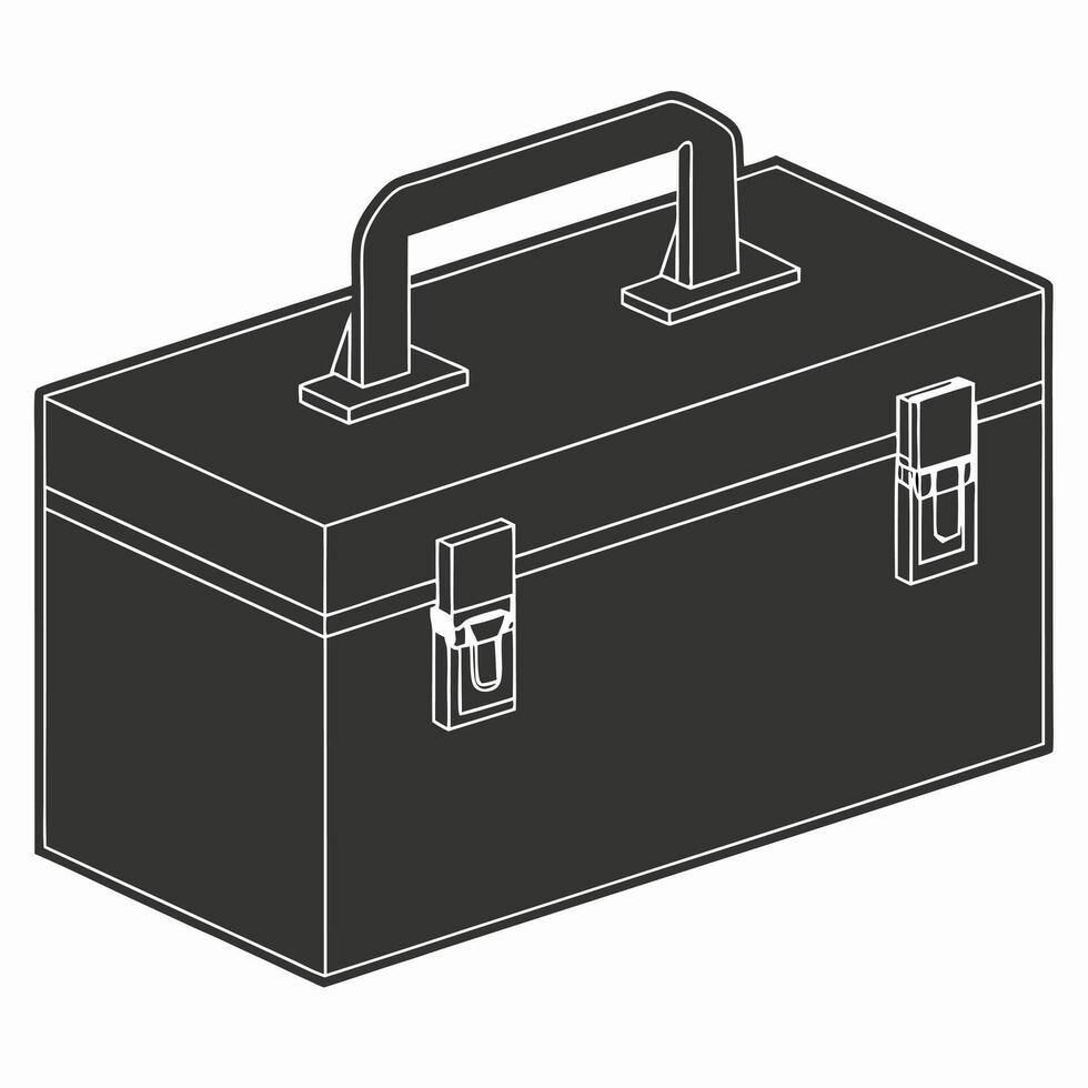 Professional Toolbox Icon for Contractor Branding vector