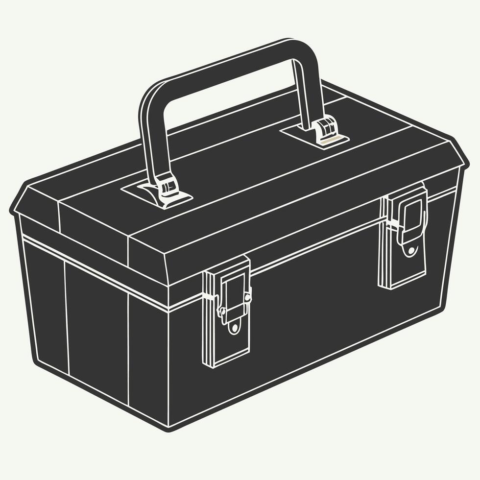 Toolbox Silhouette Design for Technical and Mechanical Themes vector