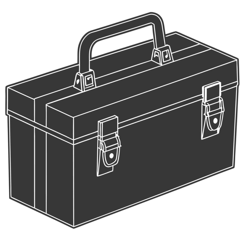 Modern DIY Toolbox Silhouette for Creative Projects vector