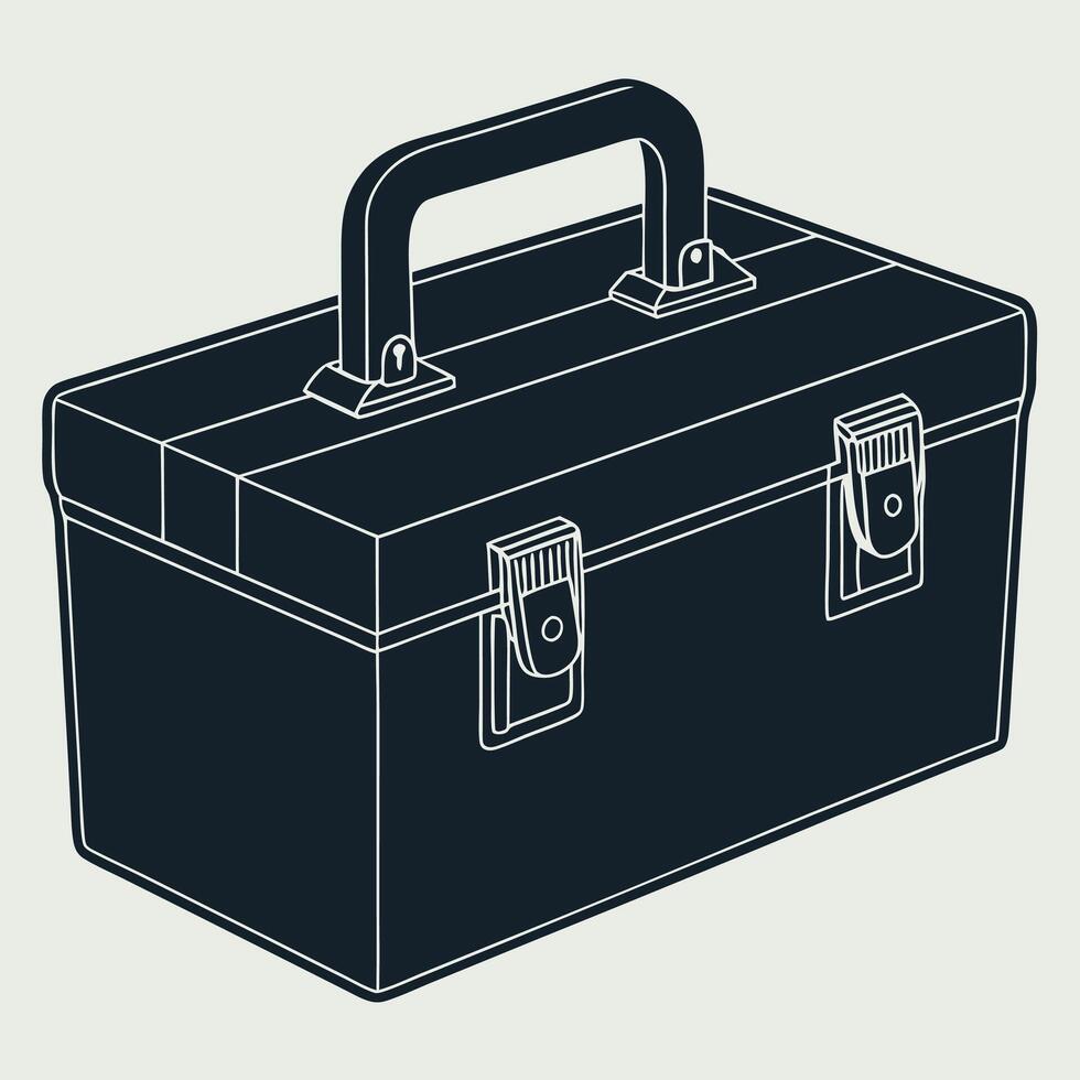Clean Toolbox Icon Perfect for Repair and Service Logos vector