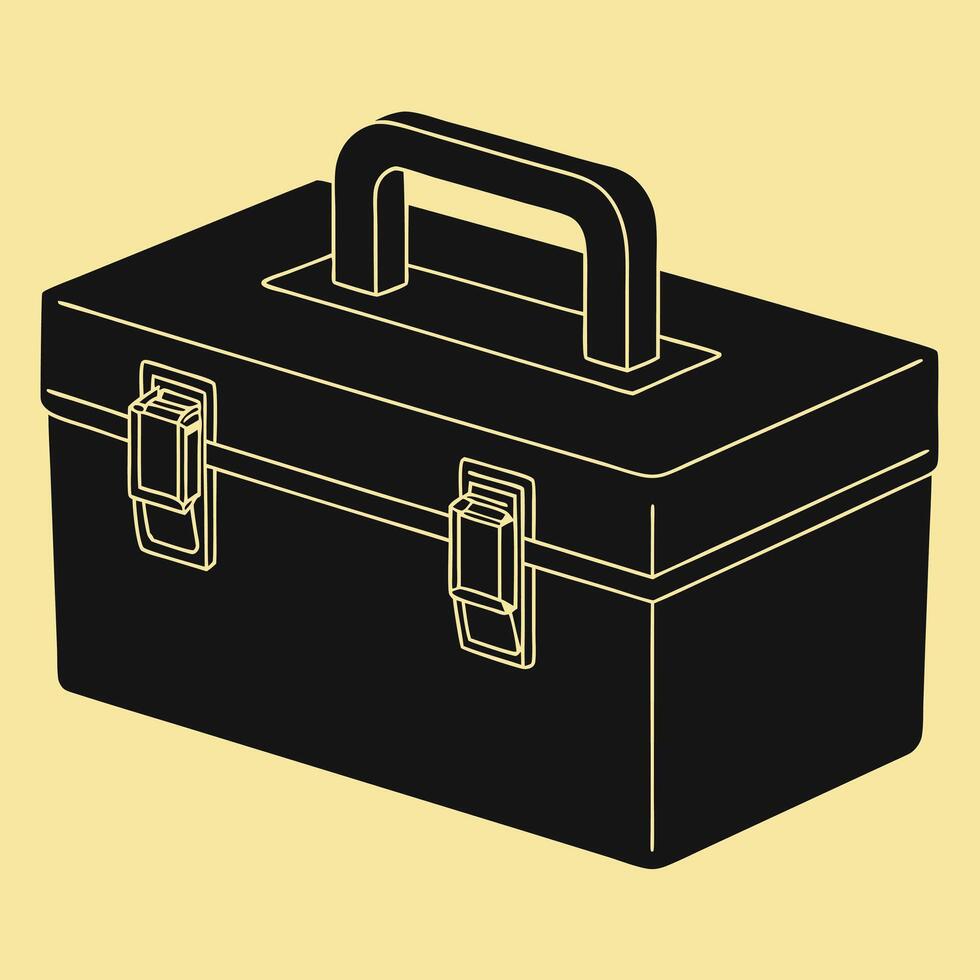 Simple Toolbox Outline for Modern Tradesman Concepts vector