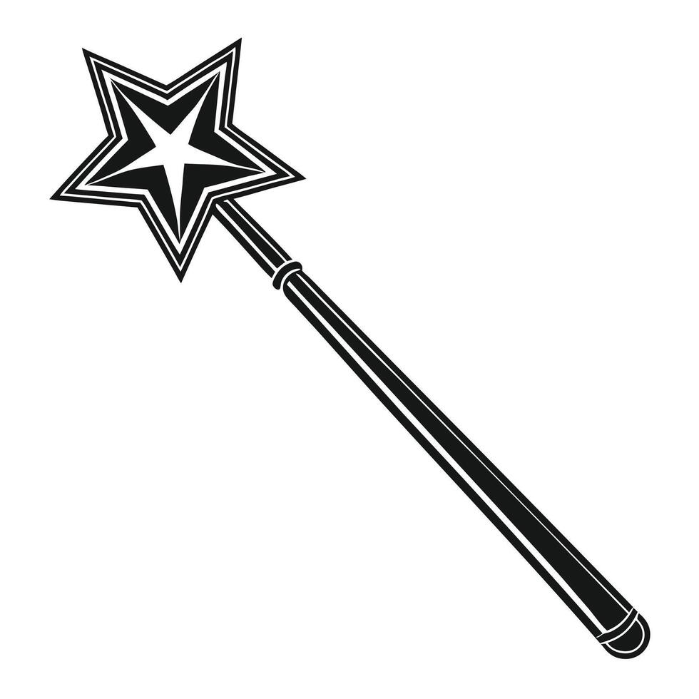 Magic Wand Graphic for Enchanted Creations vector