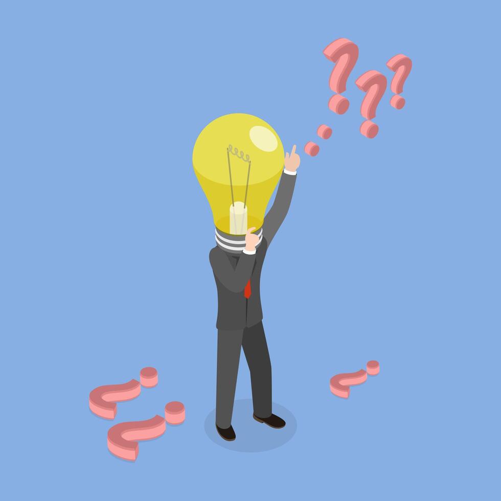 3D Isometric Flat Conceptual Illustration of Solving Issue, Dealing with Poblem and Finding Solution vector