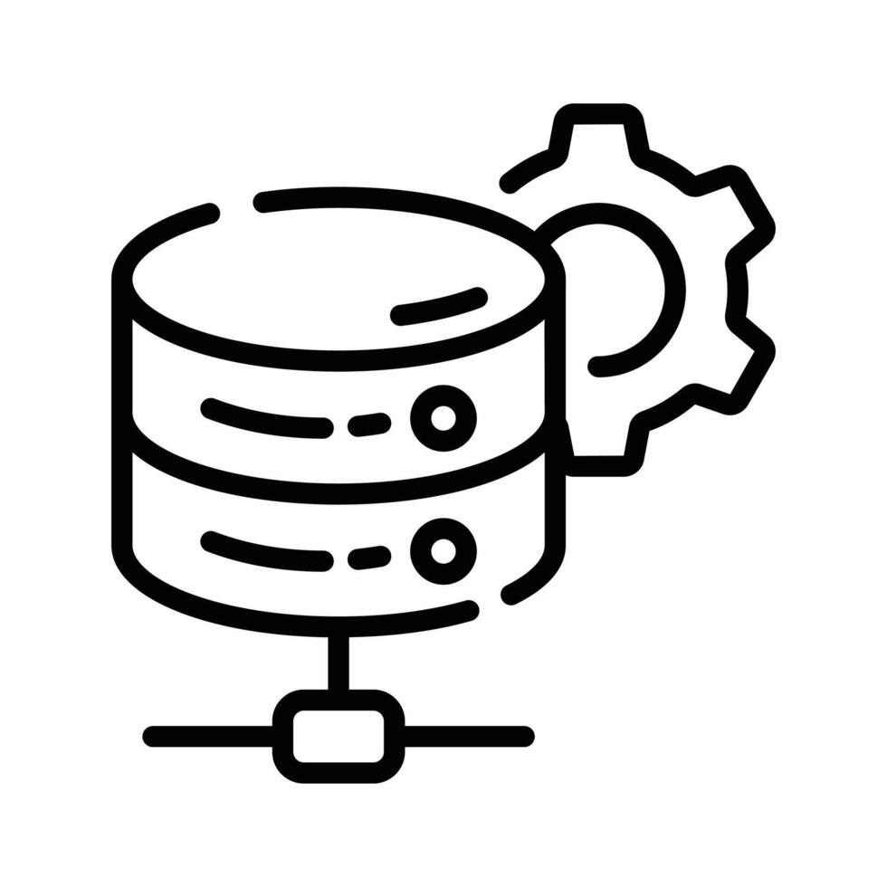 Get your hands on database management line style icon vector