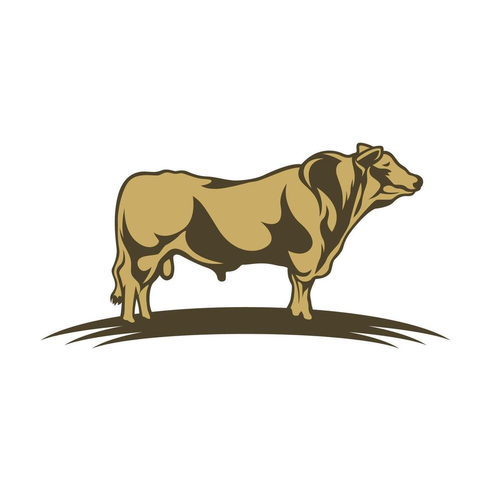 Cow logo illustration vector