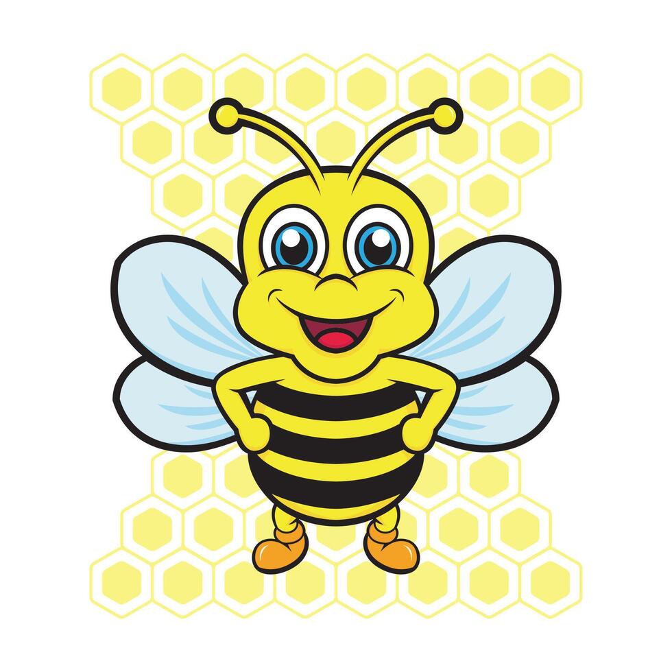 Bee illustration design vector