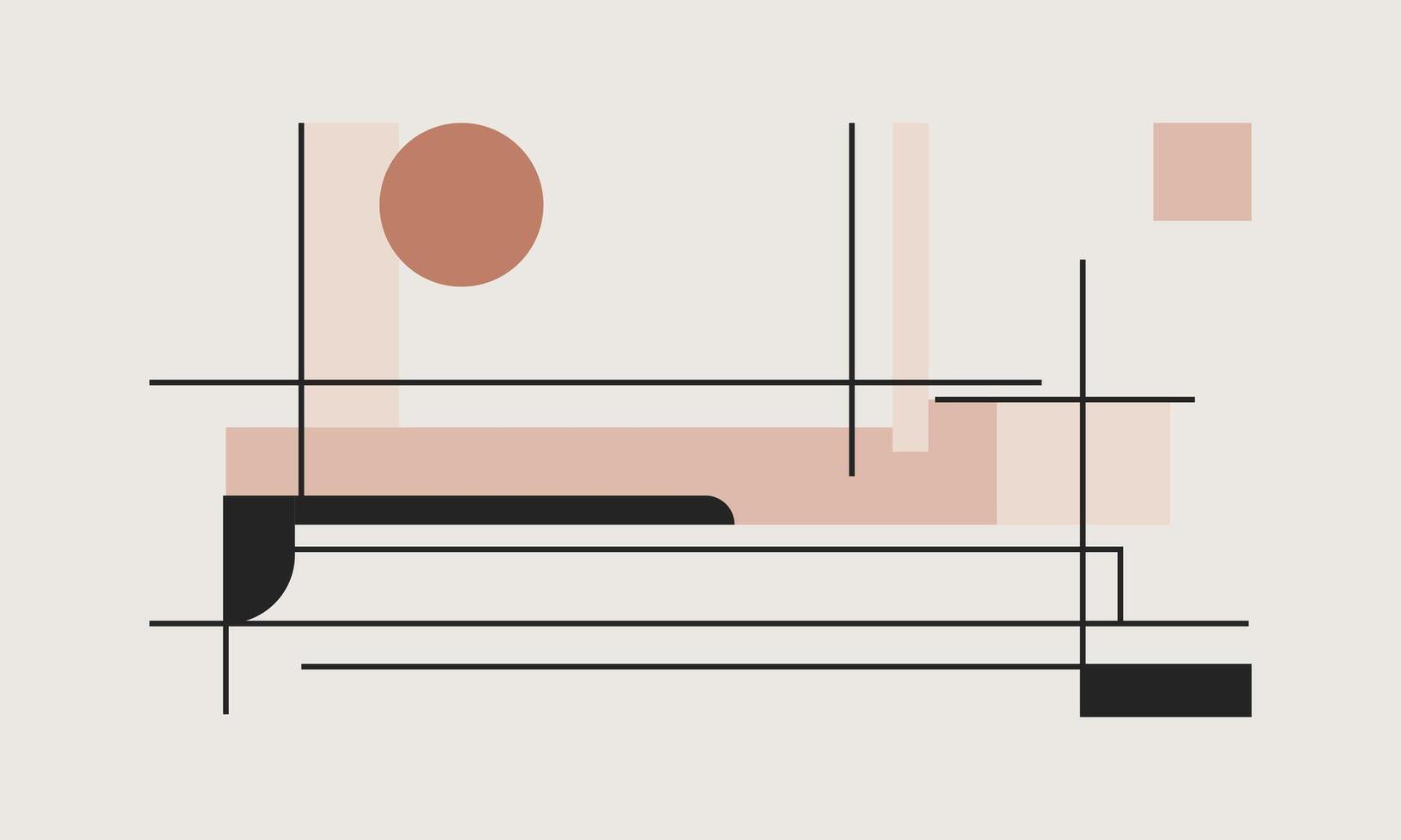 Geometric Line Patterns in Simple Style vector