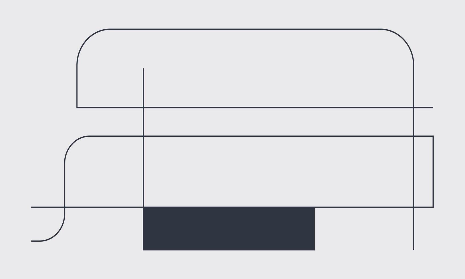 Simple Curves in Flat Color vector