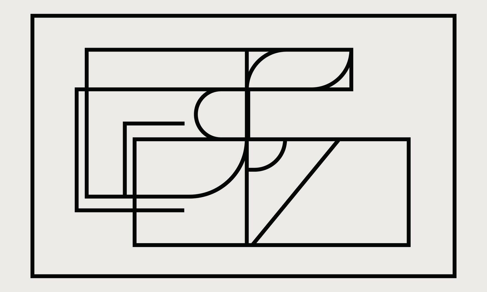 Flat Design with Abstract Lines vector