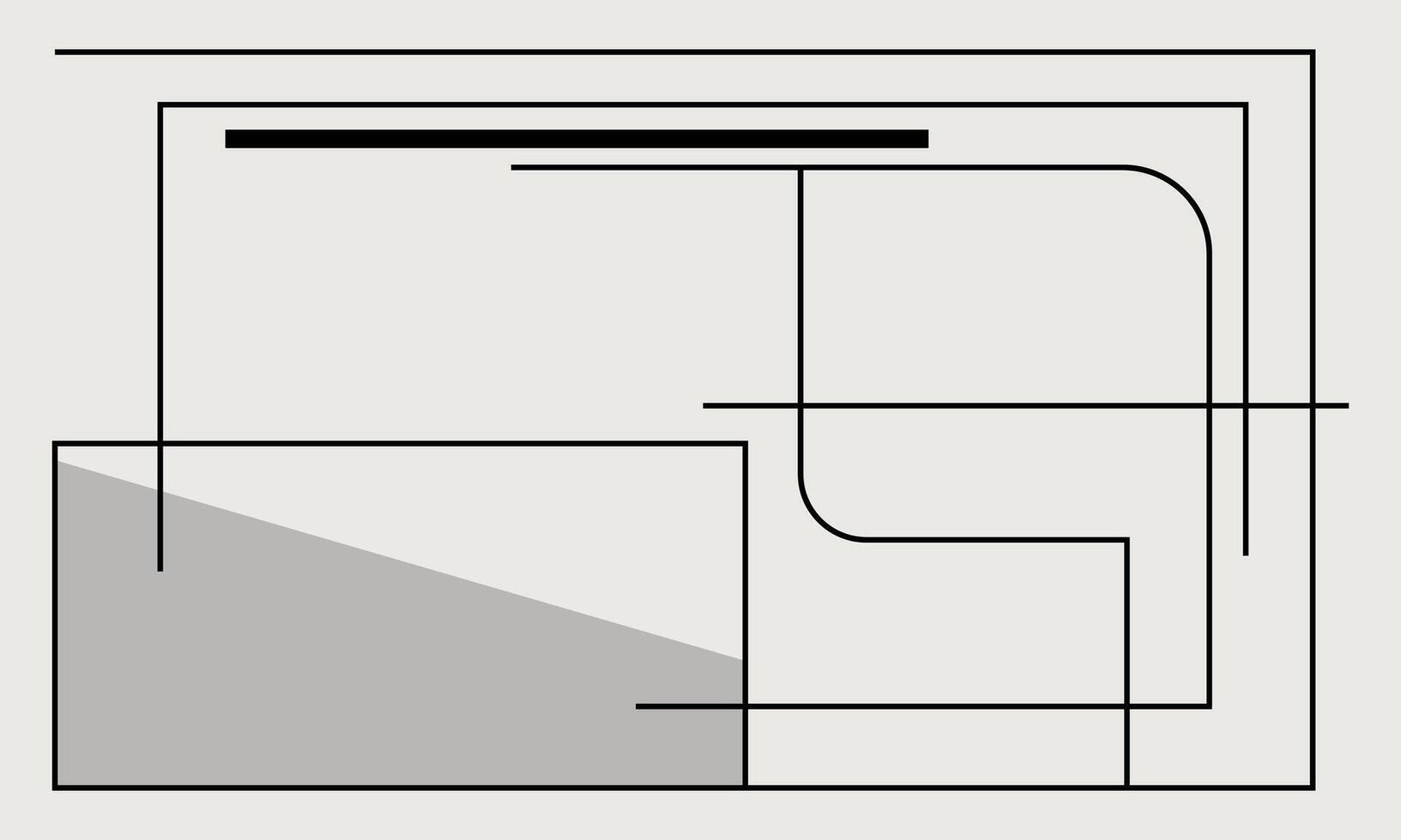 Modern Line Art with Flat Color Scheme vector
