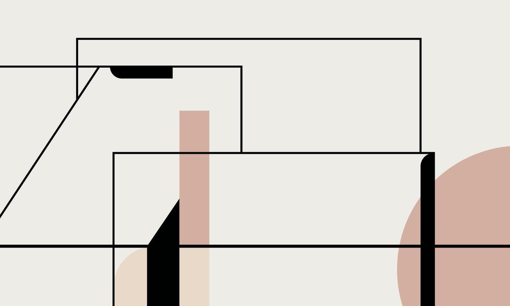 Elegant Flat Line Art for Backgrounds vector