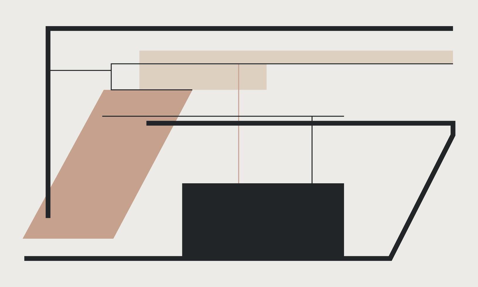 Simple background Curves in Flat Design vector