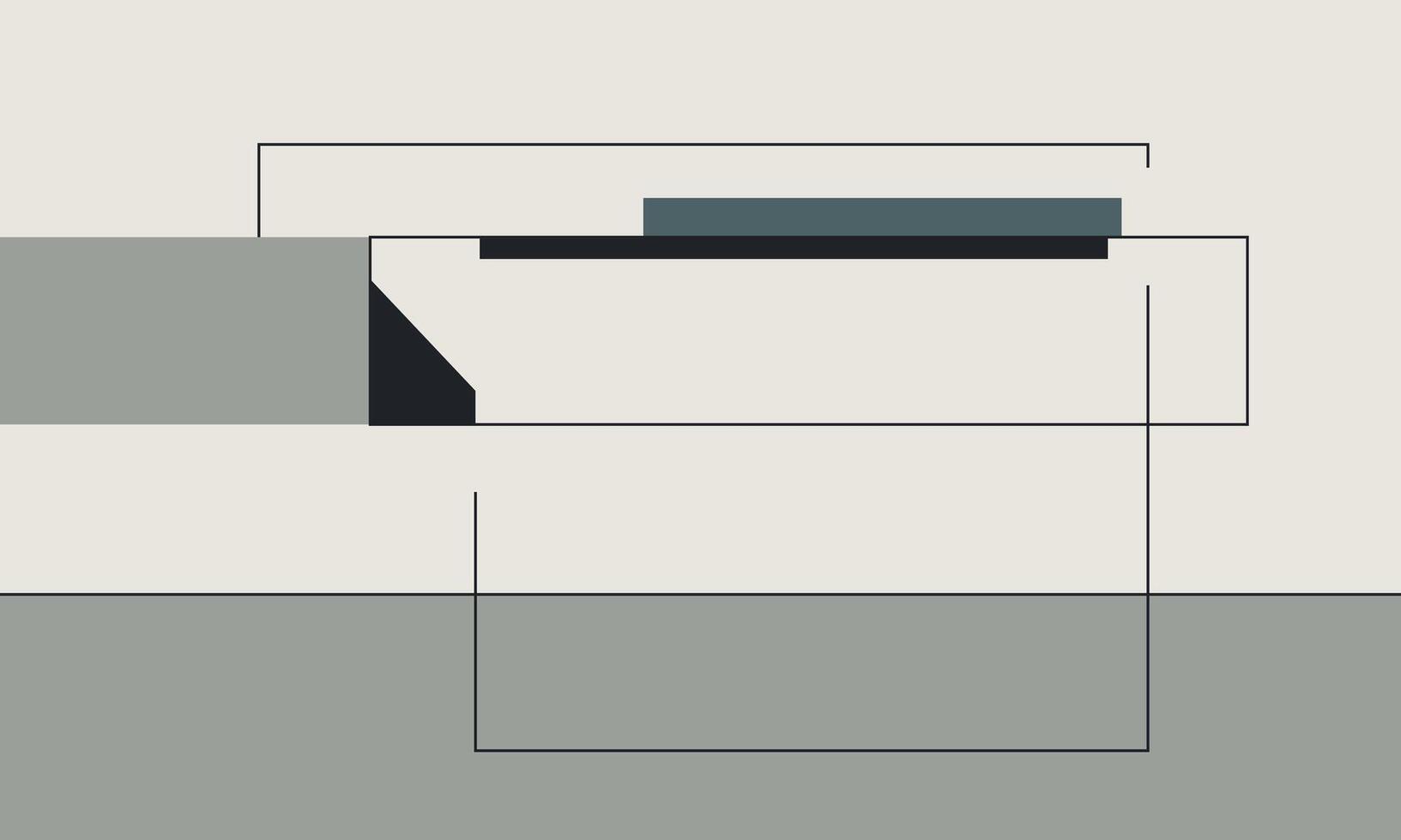 Thin Lines and Flat Design Elements vector