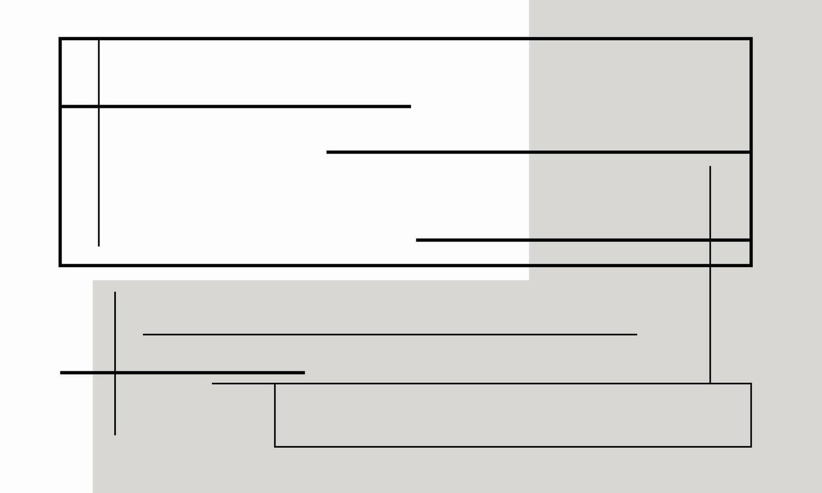 Geometric Flat Design with Thin Lines vector