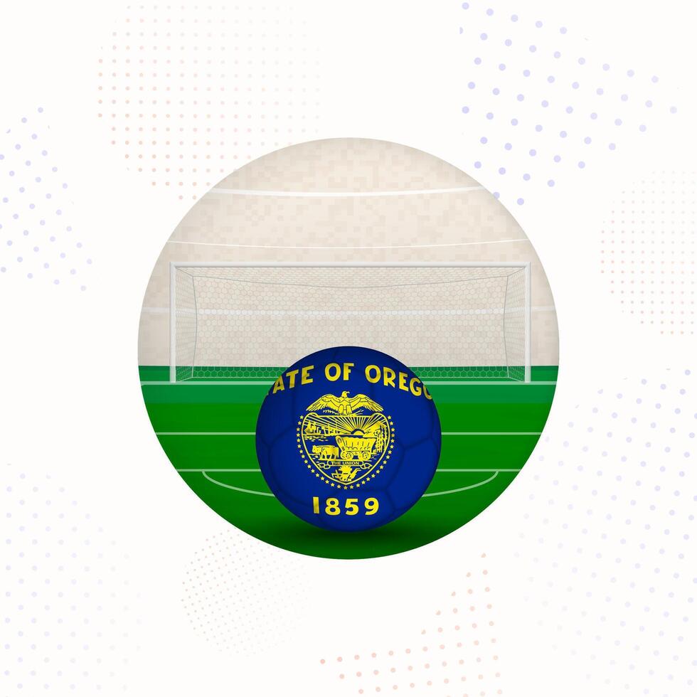 Oregon Flag Football Image for Sports Promotions, Oregon Soccer Ball Ready for Kickoff. vector