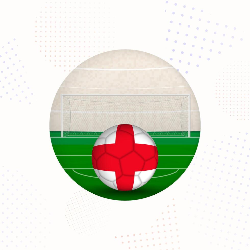 England Flag Football Image for Sports Promotions, England Soccer Ball Ready for Kickoff. vector