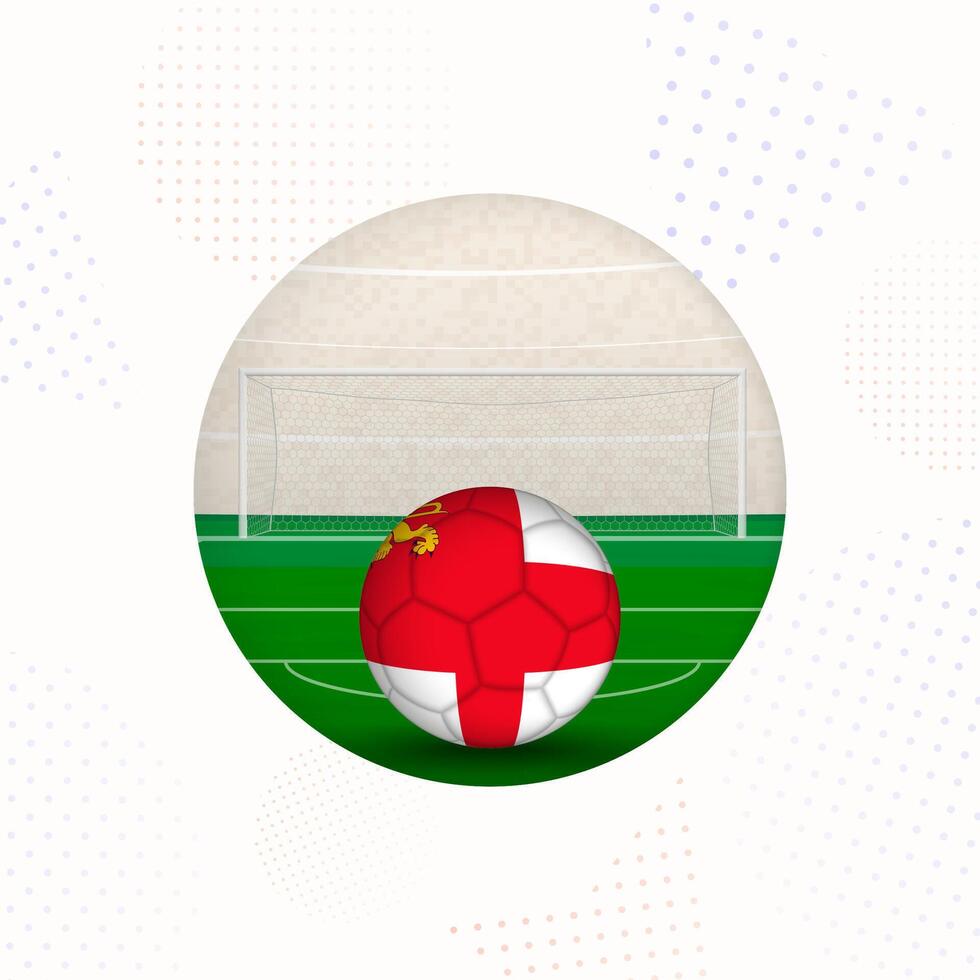 Sark Flag Football Image for Sports Promotions, Sark Soccer Ball Ready for Kickoff. vector
