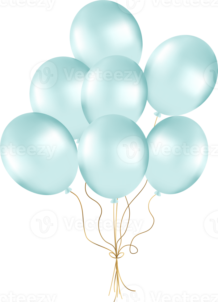Bunch of Pearl Balloons in Green Tones. Balloon for Party Decorations png