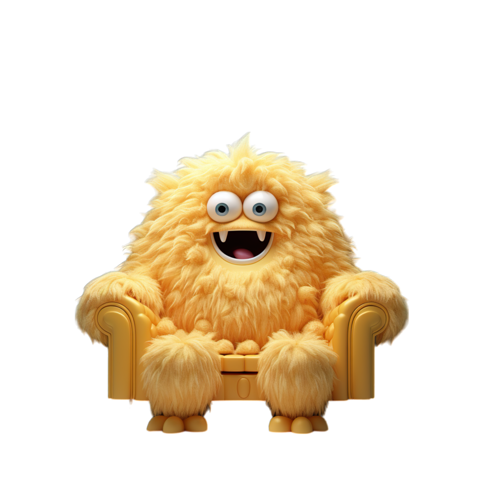 A cartoon character sitting on a couch png