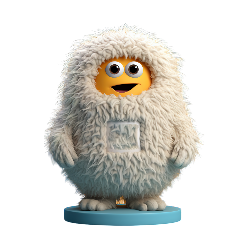 A stuffed animal with eyes and a big nose png