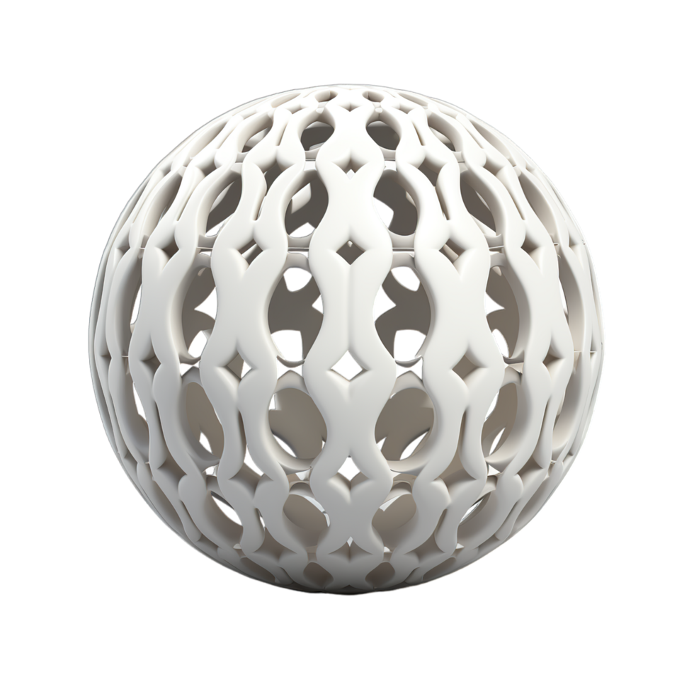 A white ball with a pattern on it png