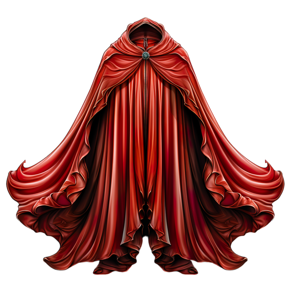 A red cloak with a hood on it png