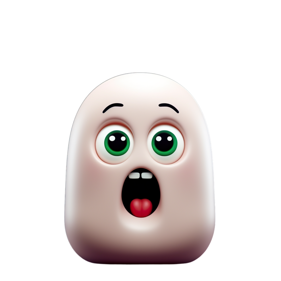 A cartoon ghost with a big smile on its face png