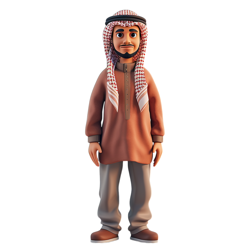An arab man in traditional clothing png