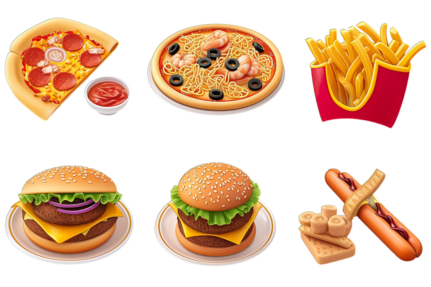 Fast food icons for android png