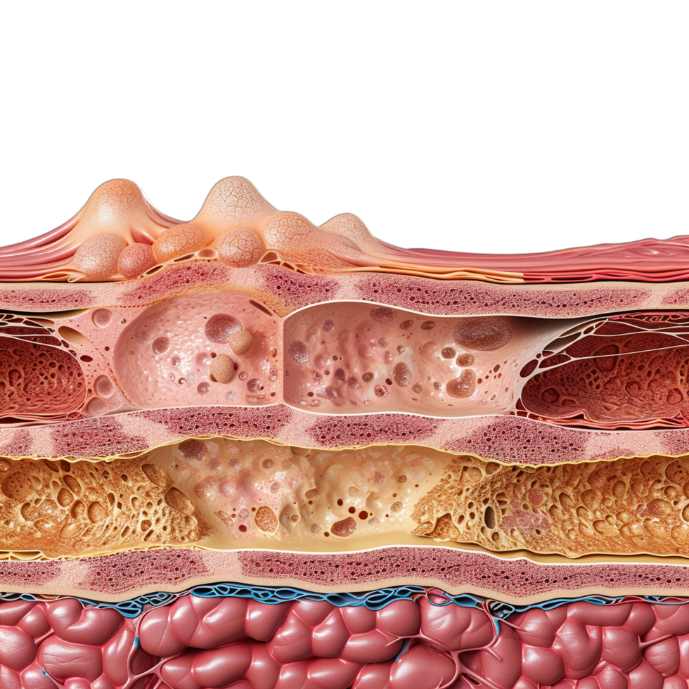 The layers of the skin are shown in this image png
