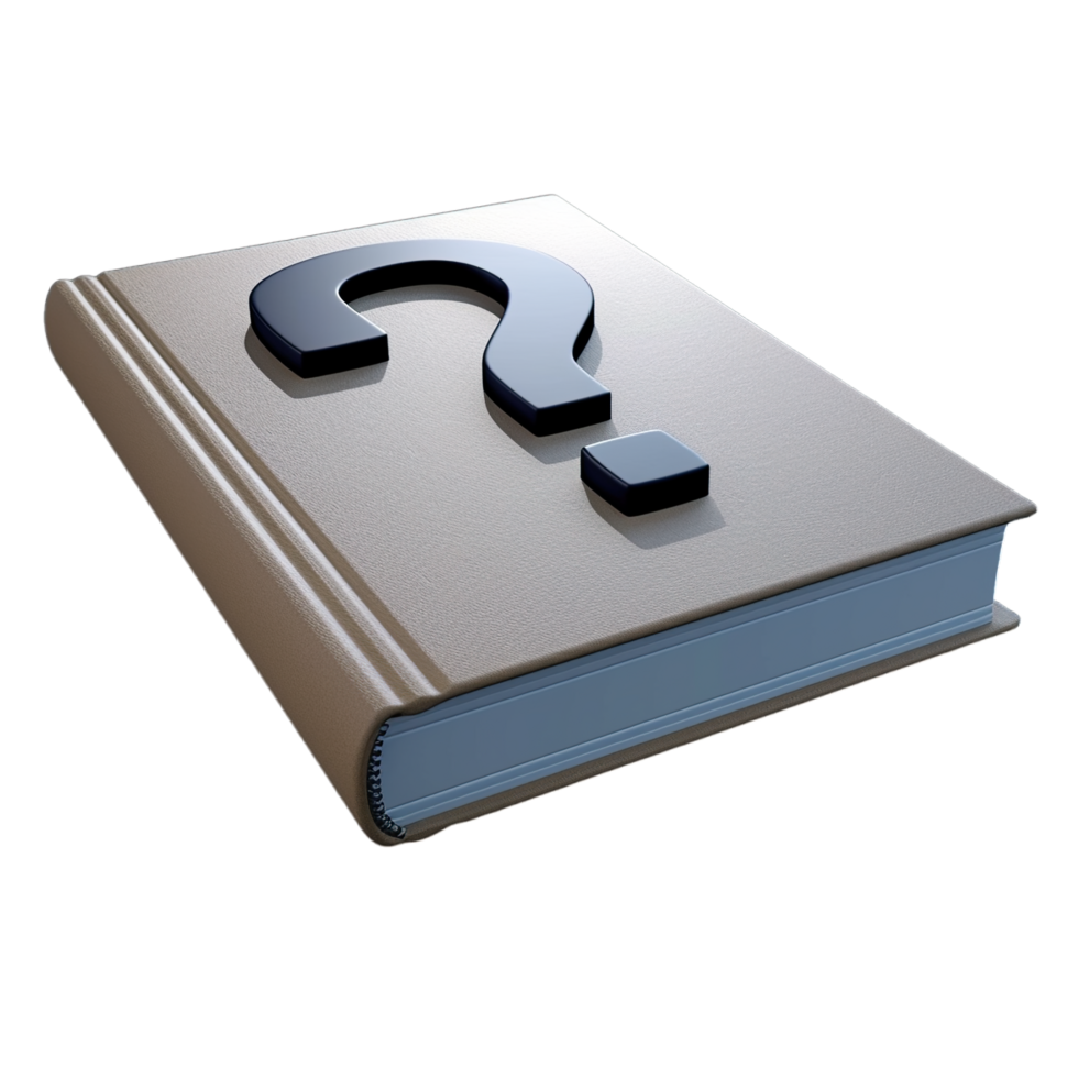 Question mark icon on book png