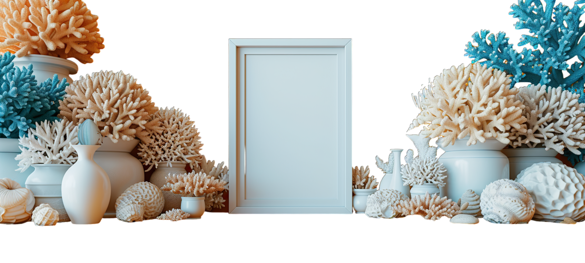 A door is surrounded by a bunch of coral and other objects png