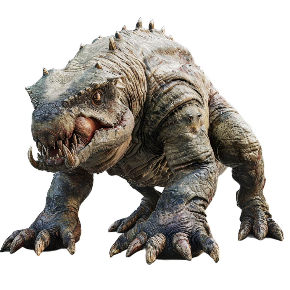 A large, hairy creature with large claws png