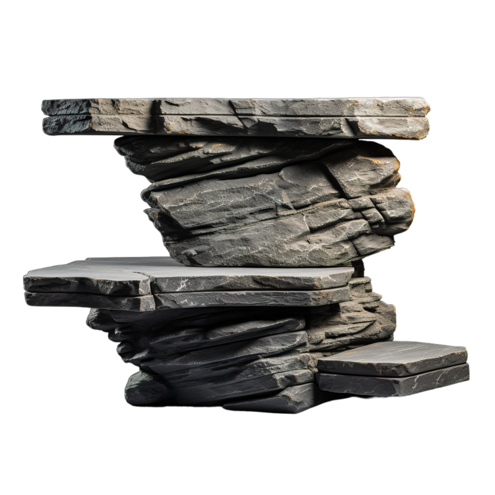 A rock table with a stone top and a stone base png