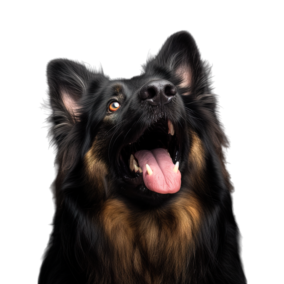 A dog with its mouth open and tongue out png