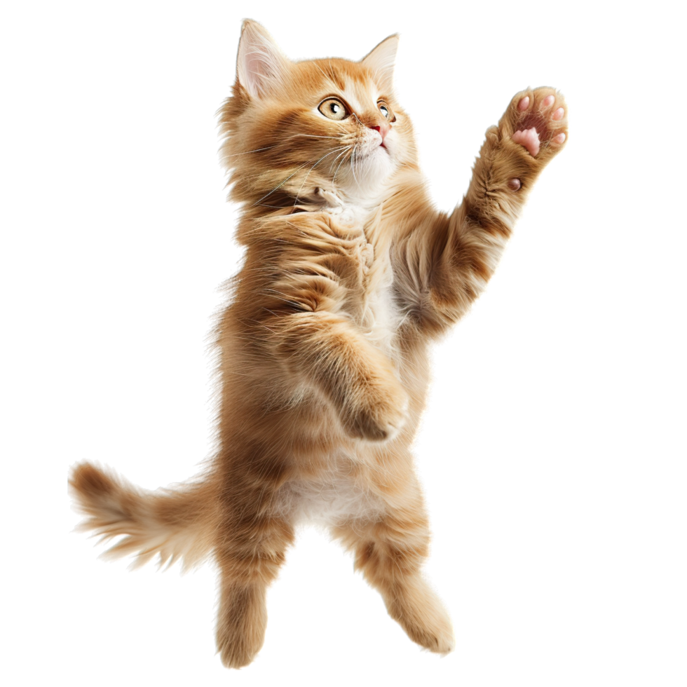 A cat jumping up in the air png