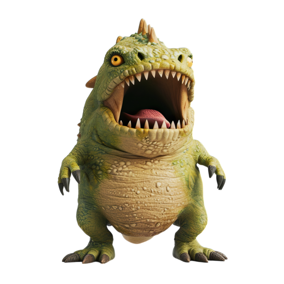 A dinosaur with its mouth open and its teeth showing png
