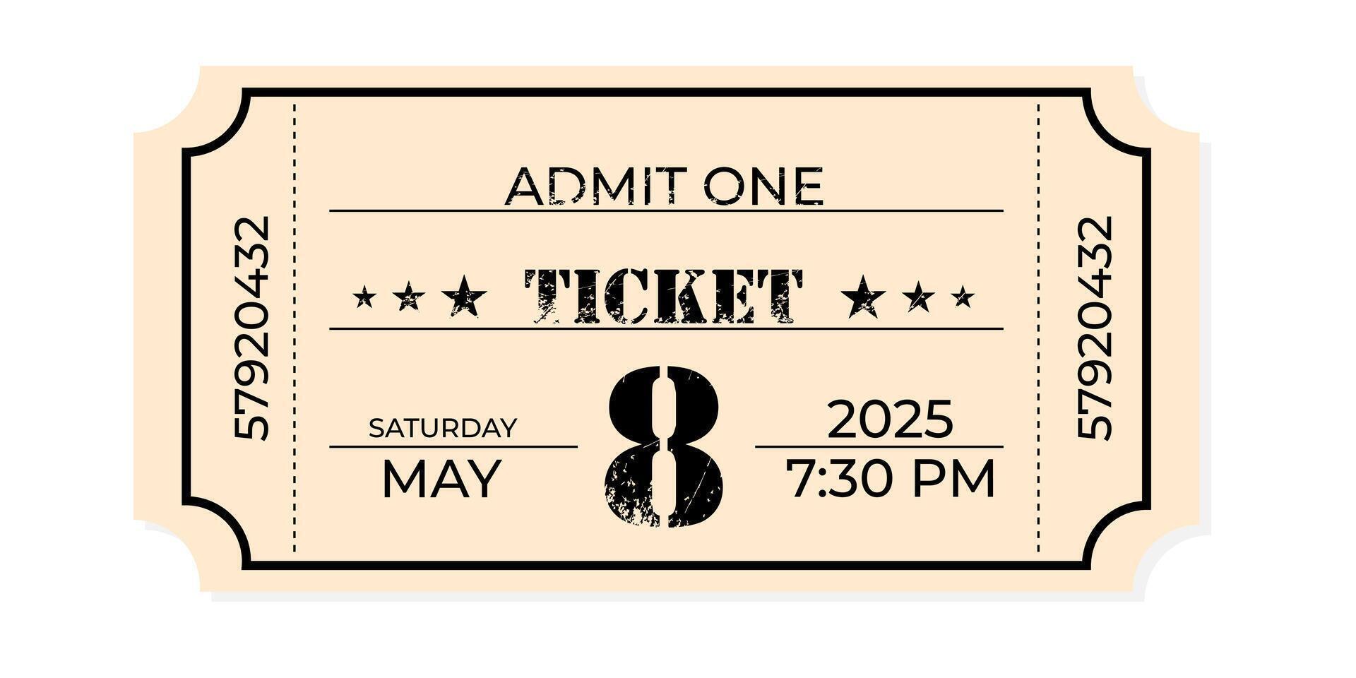 A ticket for a concert or event vector