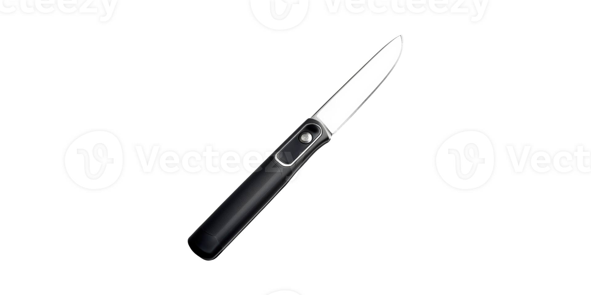 Folding Pocket Knife With Black Handle. Compact And Versatile Tool For Outdoor And Everyday Use Isolated On Transparent Background png