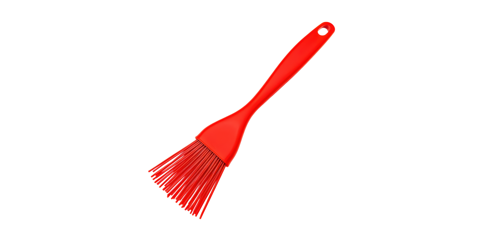 Red Silicone Basting Brush For Baking. Essential Kitchen Utensil For Grilling And Pastry Isolated On Transparent Background png