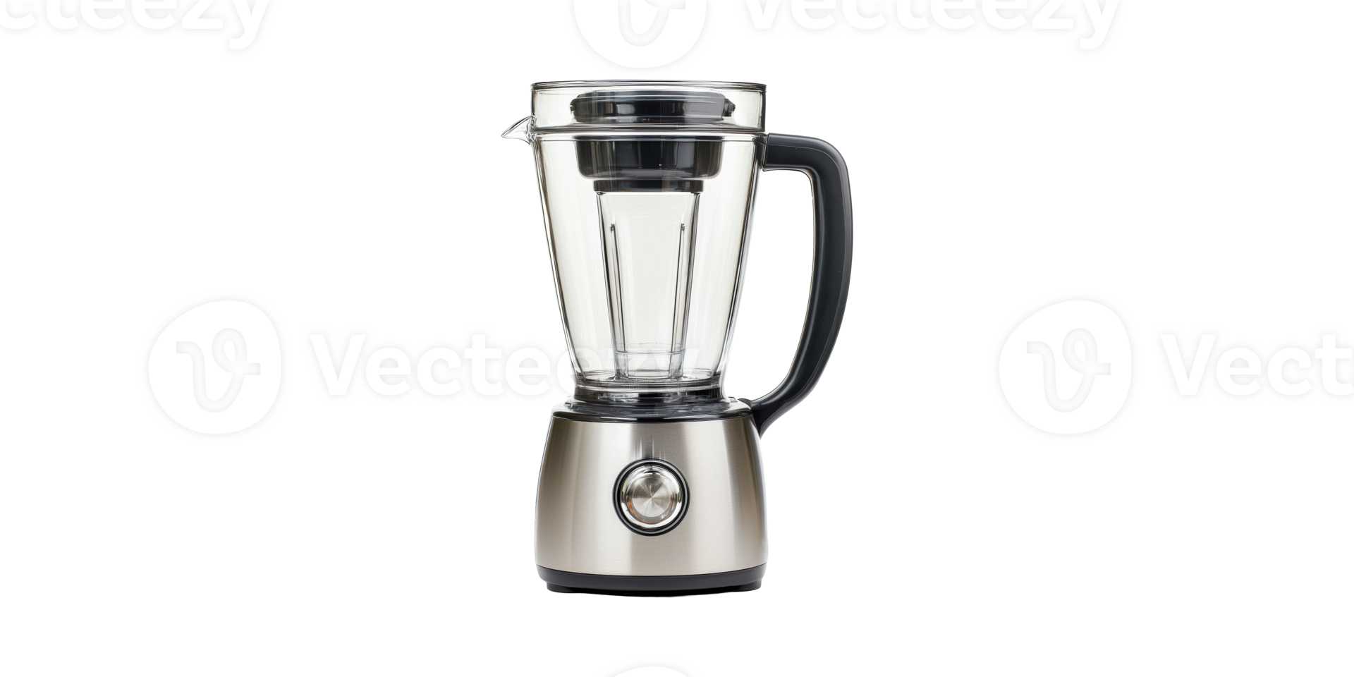 Stainless Steel Blender With Glass Jar. Essential Kitchen Appliance For Smoothies And Cooking Isolated On Transparent Background png